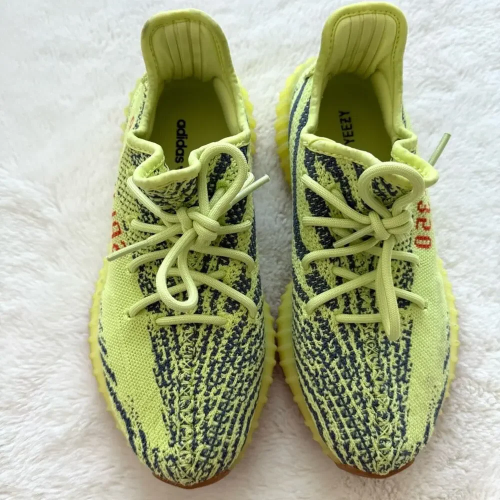 Adidas Yeezy 350 V neon black unisex size 8 US M Authentic - Picture 2 of 5